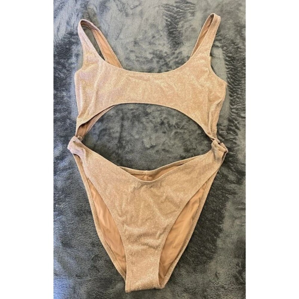 2XS skims signature Swim Glitter cut out Monokini sienna SW-MKN-0109